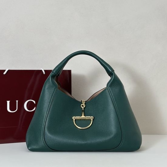 Gucci Dark Green Litchi Bag 837466