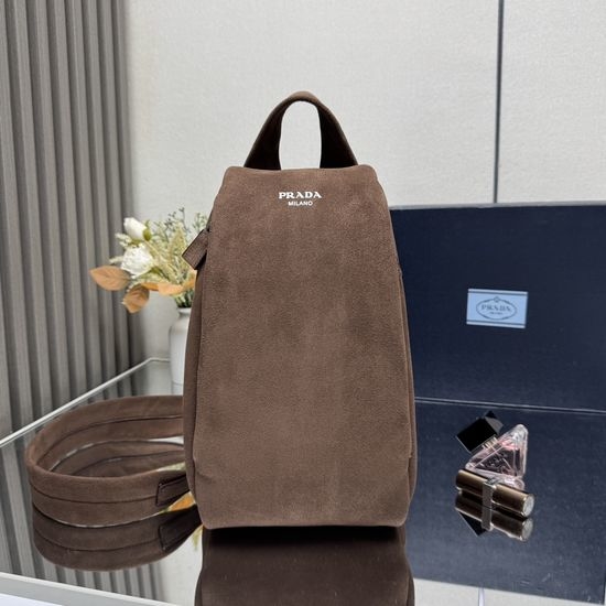 Prada Suede Crossbody Chest Bag 2VZ114
