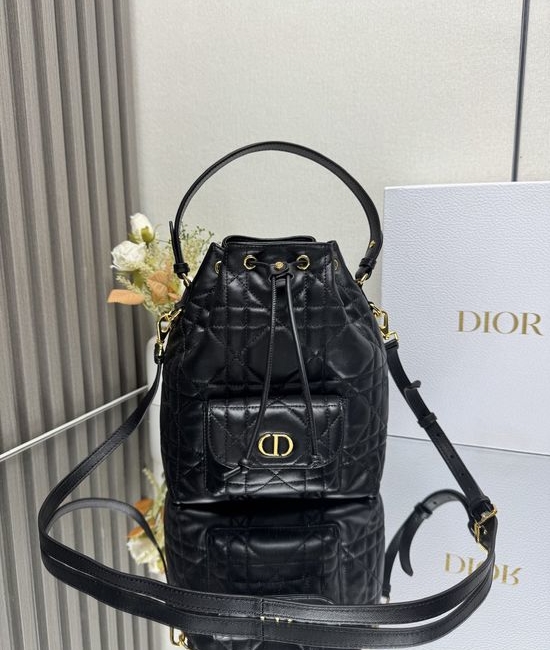 Christian Dior CD Caro Drawstring Bucket Bag M3372