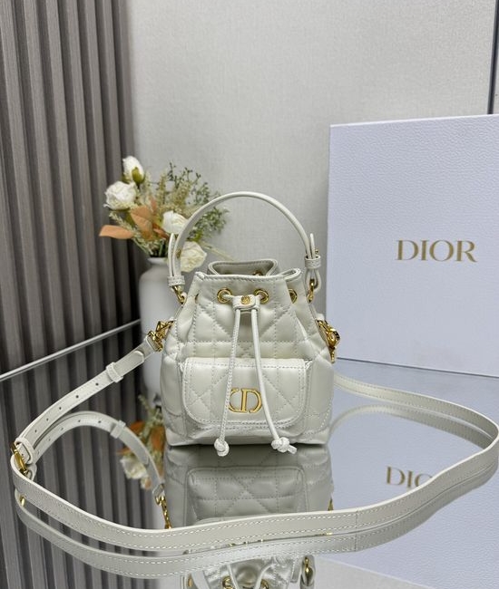 Christian Dior CD Caro Mini Lambskin Bucket Bag 5250