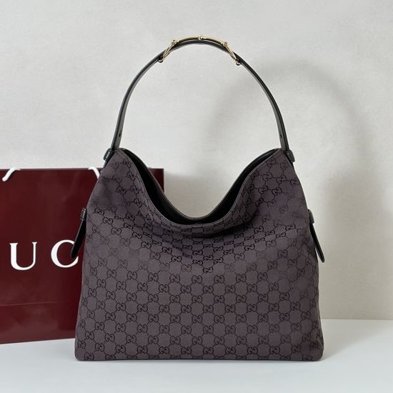 Gucci Canvas Coffee Handbag 850546