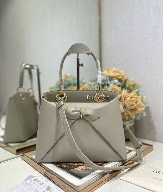 Christian Dior CD Bow Tote Handbag 0737