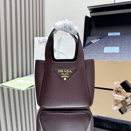 Prada Mini Tote Bag With Metal Logo 1BA349