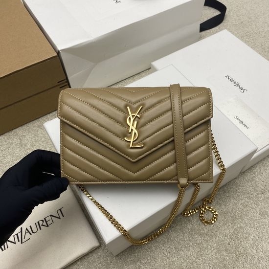 Yves Saint Laurent YSL WOC Small Sheepskin Envelope Bag 441974
