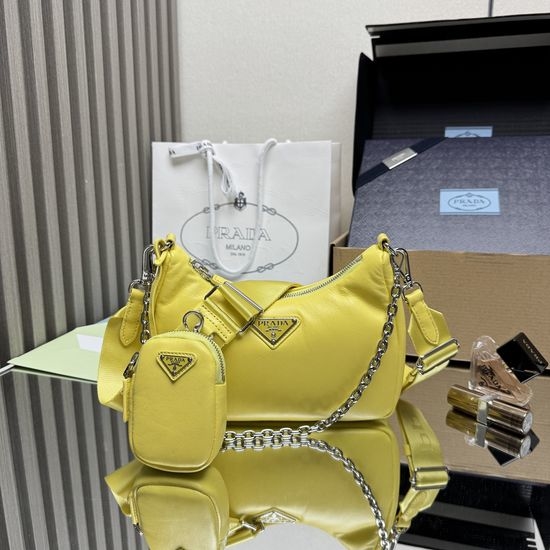 Prada 3-in-1 Lambskin Shoulder Bag 1BH204