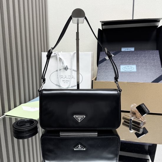 Prada Calfskin Flap Shoulder Bag 1BD323
