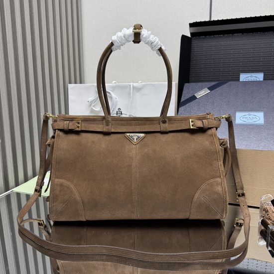Prada Matte Leather Tote Shoulder Bag 1BA433