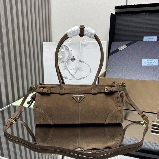 Prada Matte Leather Tote Crossbody Bag 1BA426