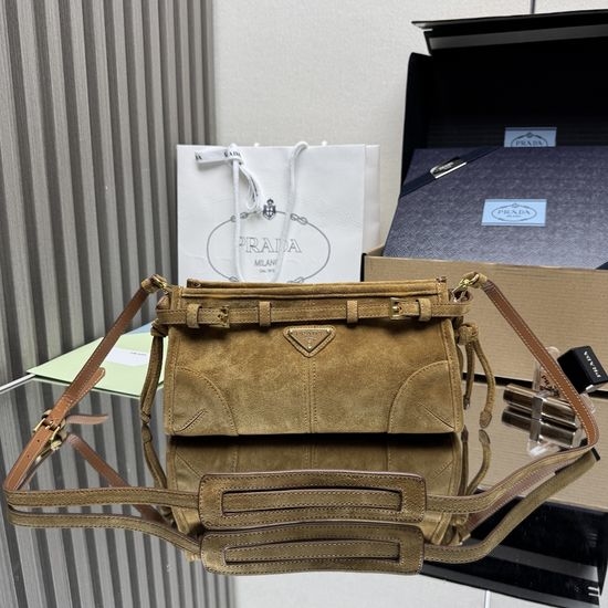 Prada Suede Crossbody Bag 1BH215