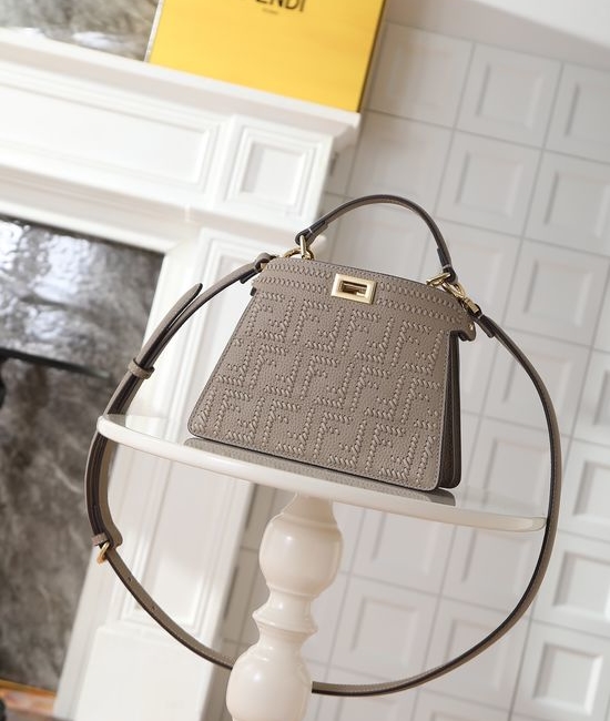 Fendi Peekaboo ISeeU Petite Leather Handbag