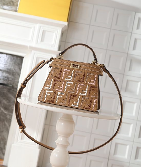 Fendi Peekaboo ISeeU Petite Leather Handbag