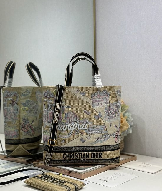 Christian Dior CD City Postcard Large Shanghai Tote 9213