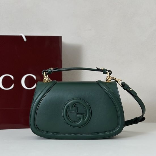 Gucci Tote Bag Dark Green Leather 815714
