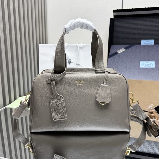Prada 1BB148 Top Handle Leather Bag with Removable Strap 14455