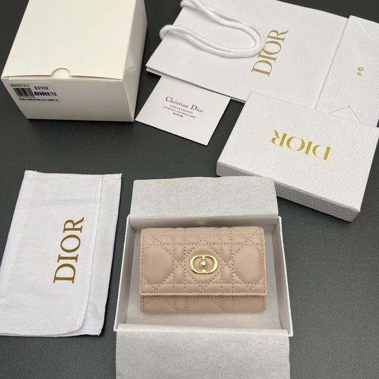 Christian Dior CD Jolie Glycine Lambskin Wallet S3102