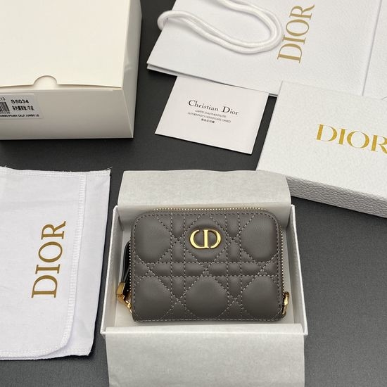 Christian Dior CD Jolie Glycine Small Zip Pouch S5034