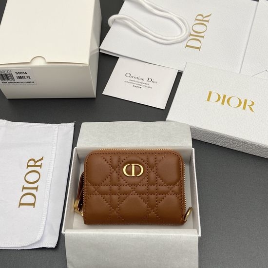 Christian Dior CD Jolie Glycine Small Zippered Purse S5034