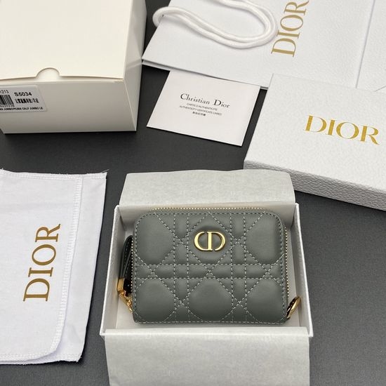 Christian Dior CD Jolie Glycine Small Zippered Purse S5034