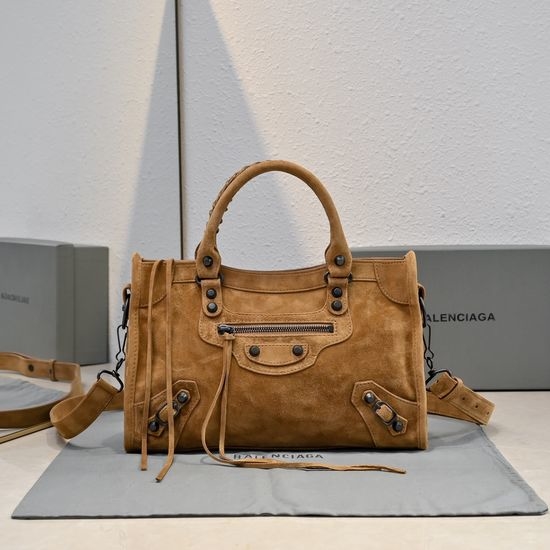 Balenciaga Motorcycle Retro Textured Handbag 9089