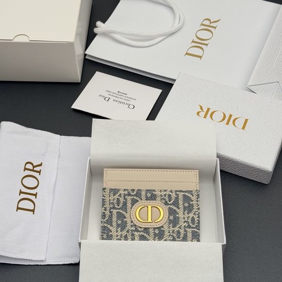 Christian Dior CD 30 Montaigne Freesia Card Holder Raffia S2152