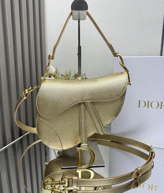 Christian Dior CD Saddle Large Palm Grain Bag 9185