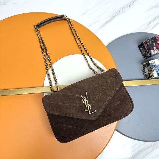 Yves Saint Laurent YSL LouLou Suede Chain Bag 801437
