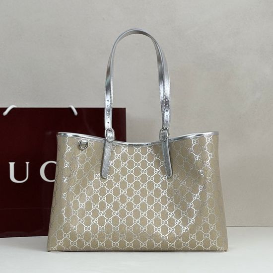 Gucci Handbag Apricot Canvas Tote 815213
