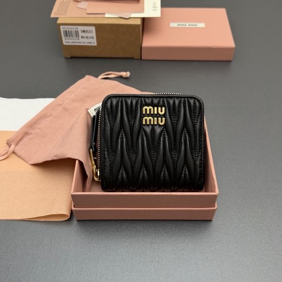 Miu Miu Matelasse Leather Zip Wallet 5MO522