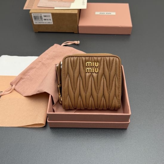 Miu Miu Matelasse Leather Zip Wallet 5MO522