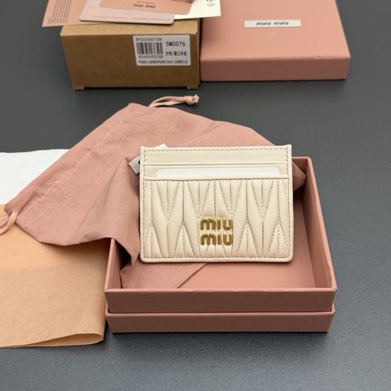 Miu Miu Matelasse Lambskin Card Holder 5MC076
