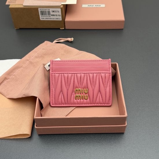 Miu Miu Matelasse Lambskin Card Holder 5MC076