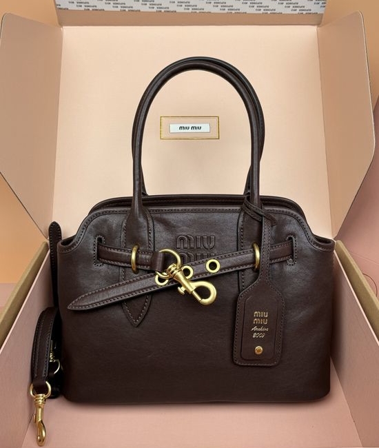 Miu Miu Aventure Nappa Leather Medium Handbag 5BA292