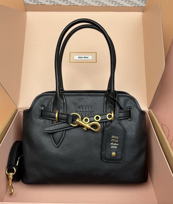 Miu Miu Aventure Nappa Leather Medium Handbag 5BA292