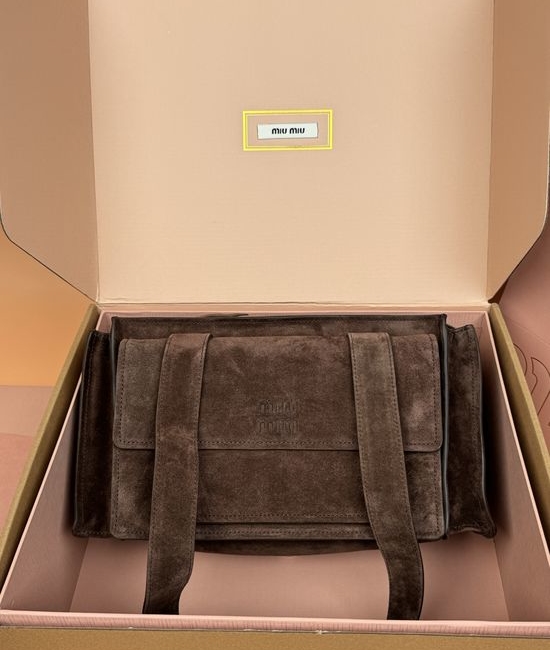 Miu Miu Utitaire Suede Leather Shoulder Bag 5BG003