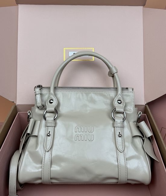 Miu Miu Ribbon Vintage Bow Nude Pink Handbag 5BA327