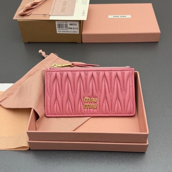Miu Miu Matelasse Leather Card Holder 5MB006