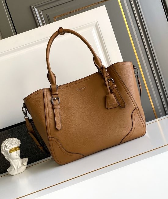 Prada Textured Leather Top Handle Bag 1BG602