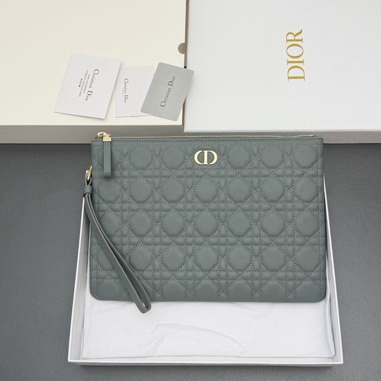 Christian Dior CD Caro Freesia Clutch Quilted S3399