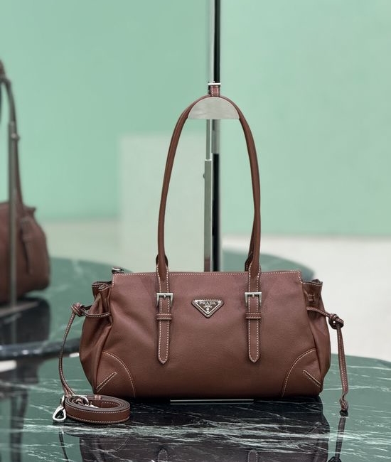 Prada Vintage Leather Structured Tote Bag 1BG628