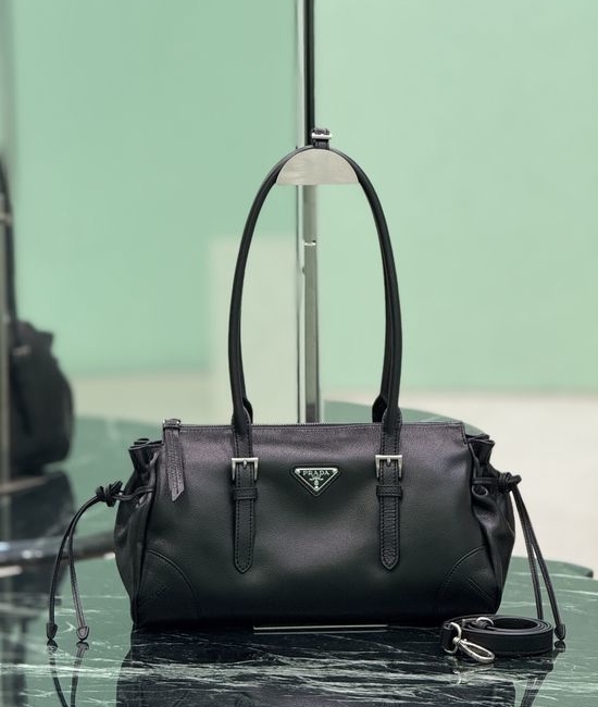 Prada Vintage Leather Structured Tote Bag 1BG628