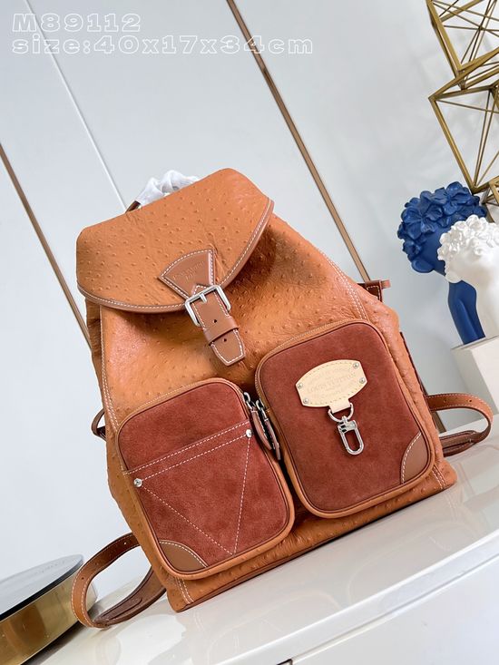 Louis Vuitton Montsouris Cargo Shiny Calfskin Backpack M89112