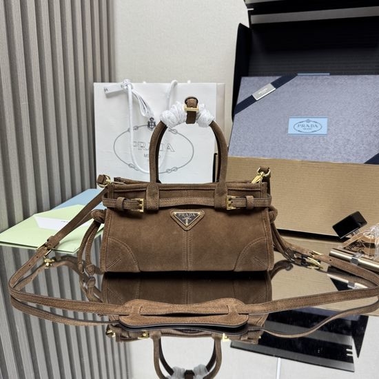 Prada Softlux Suede Mini Crossbody Bag 1BA486