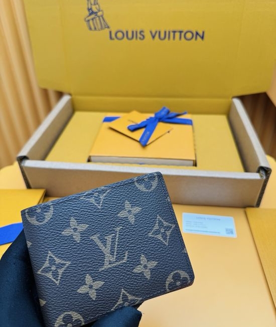 Louis Vuitton LV Monogram Coated Canvas Wallet M64002