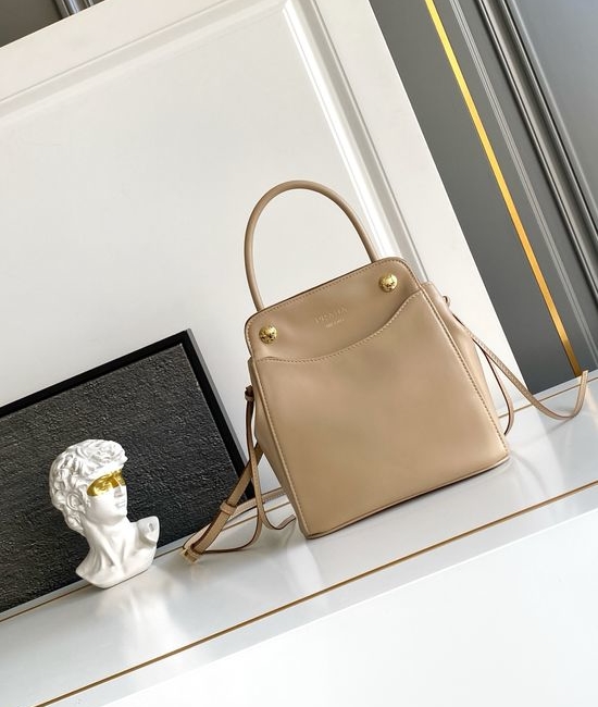 Prada Carry Leather Handbag 1BA496