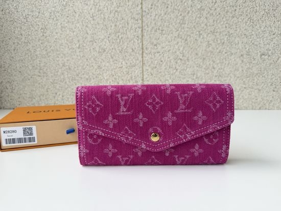 Louis Vuitton LV Portefoy Sara Denim Wallet M28280