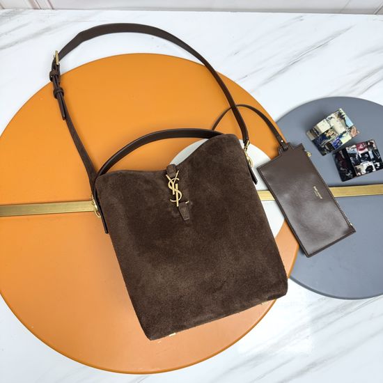 Yves Saint Laurent LE 5A7 Bucket Bag with Metal Logo 742828