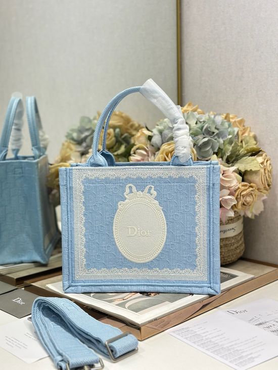 Christian Dior Mini Book Tote Sky Blue 7167