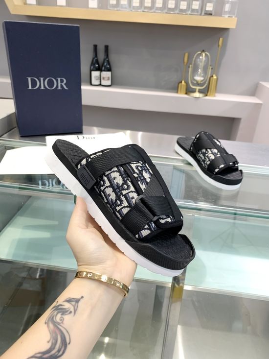 Christian Dior Jacquard Pattern Slip Resistant Casual Home Slippers