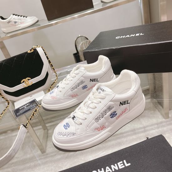 Chanel Comfortable Casual Embroidered Sneakers Anti-slip