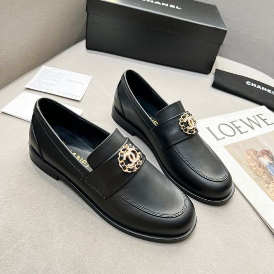 Chanel Retro Leather Loafers Classic Comfortable Casual Business Footwear